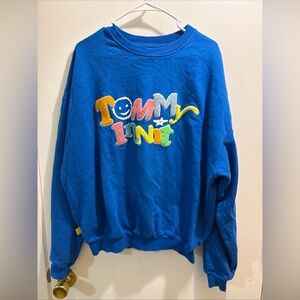 Tommy innit 21 pogchamp Blue Graphic Sweatshirt